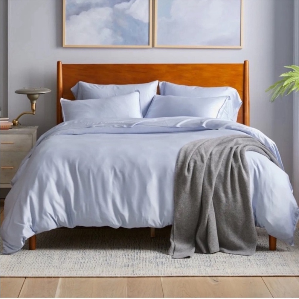 Quince Twin Duvet Bamboo Cover Light Blue